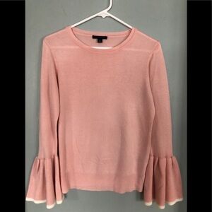 Tommy Hilfiger Pink Ruffle Sleeve Sweater